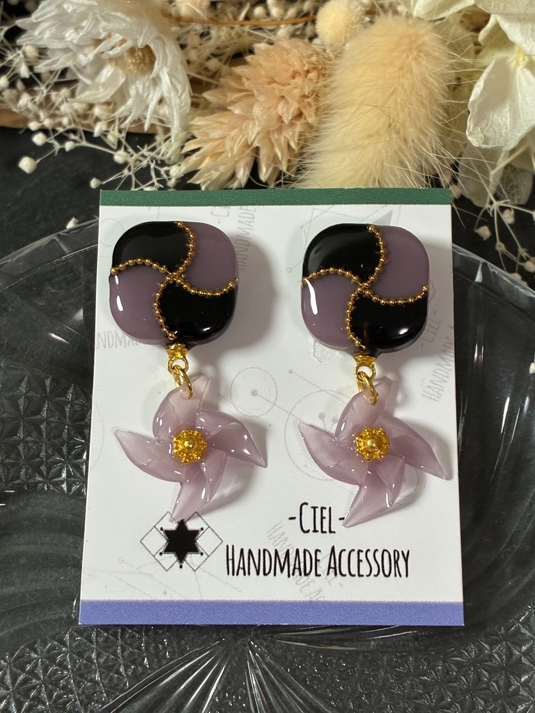 【鬼滅の刃】不死川玄弥 イメージ アクセサリー 【ピアスorイヤリング】