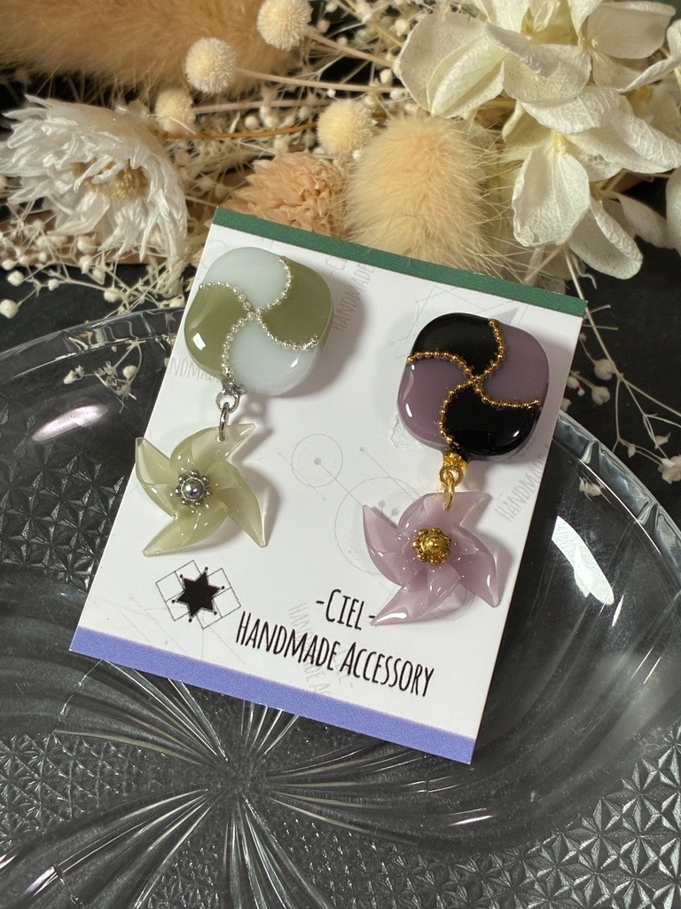 【鬼滅の刃】不死川実弥 不死川玄弥 イメージ 【ピアスorイヤリング】