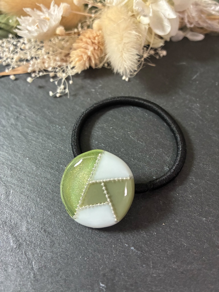 不死川実弥 モチーフ イメージ ヘアゴム ヘアアクセサリー ハンドメイド 鬼滅の刃 マグネット 銀箔