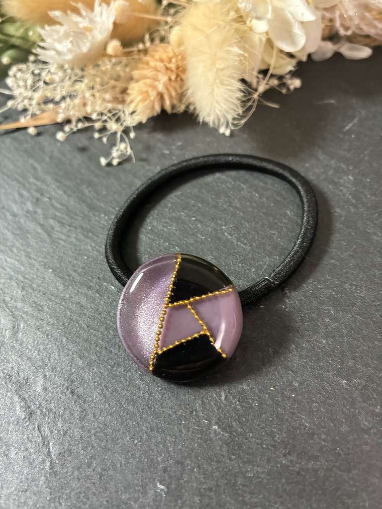 不死川玄弥 モチーフ イメージ ヘアアクセサリー ヘアゴム 鬼滅の刃 マグネット 金箔