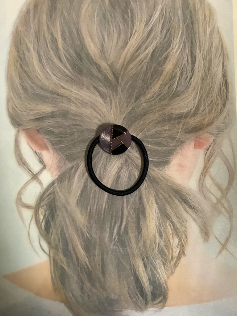 不死川玄弥 モチーフ イメージ ヘアアクセサリー ヘアゴム 鬼滅の刃 マグネット 金箔