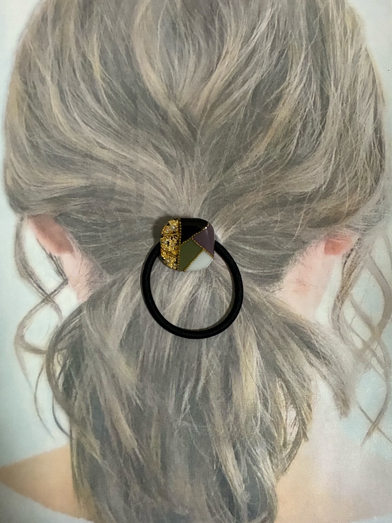 不死川実弥 不死川玄弥 モチーフ イメージ ヘアアクセサリー ヘアゴム 鬼滅の刃 金箔 銀箔