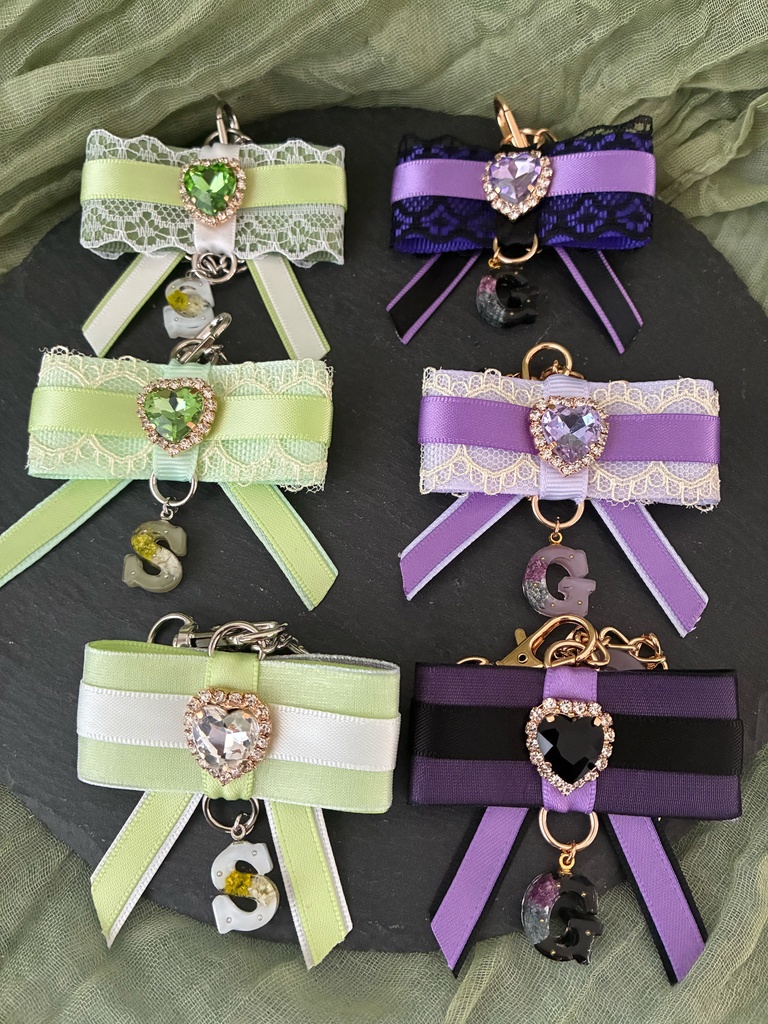 鬼滅の刃 不死川実弥 不死川玄弥 イメージ モチーフ バッグチャーム イニシャル リボン