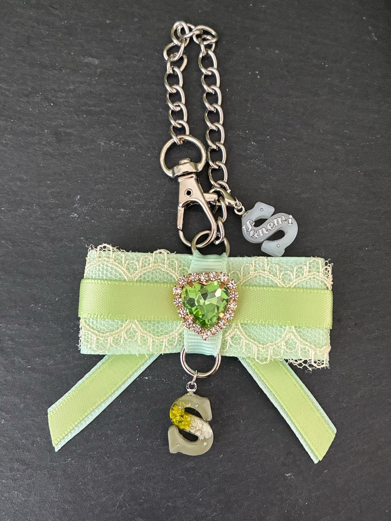 鬼滅の刃 不死川実弥 不死川玄弥 イメージ モチーフ バッグチャーム イニシャル リボン