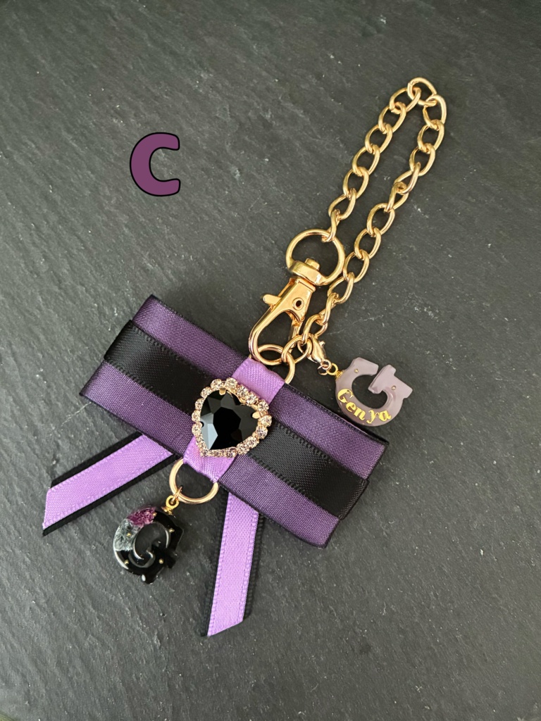 鬼滅の刃 不死川実弥 不死川玄弥 イメージ モチーフ バッグチャーム イニシャル リボン