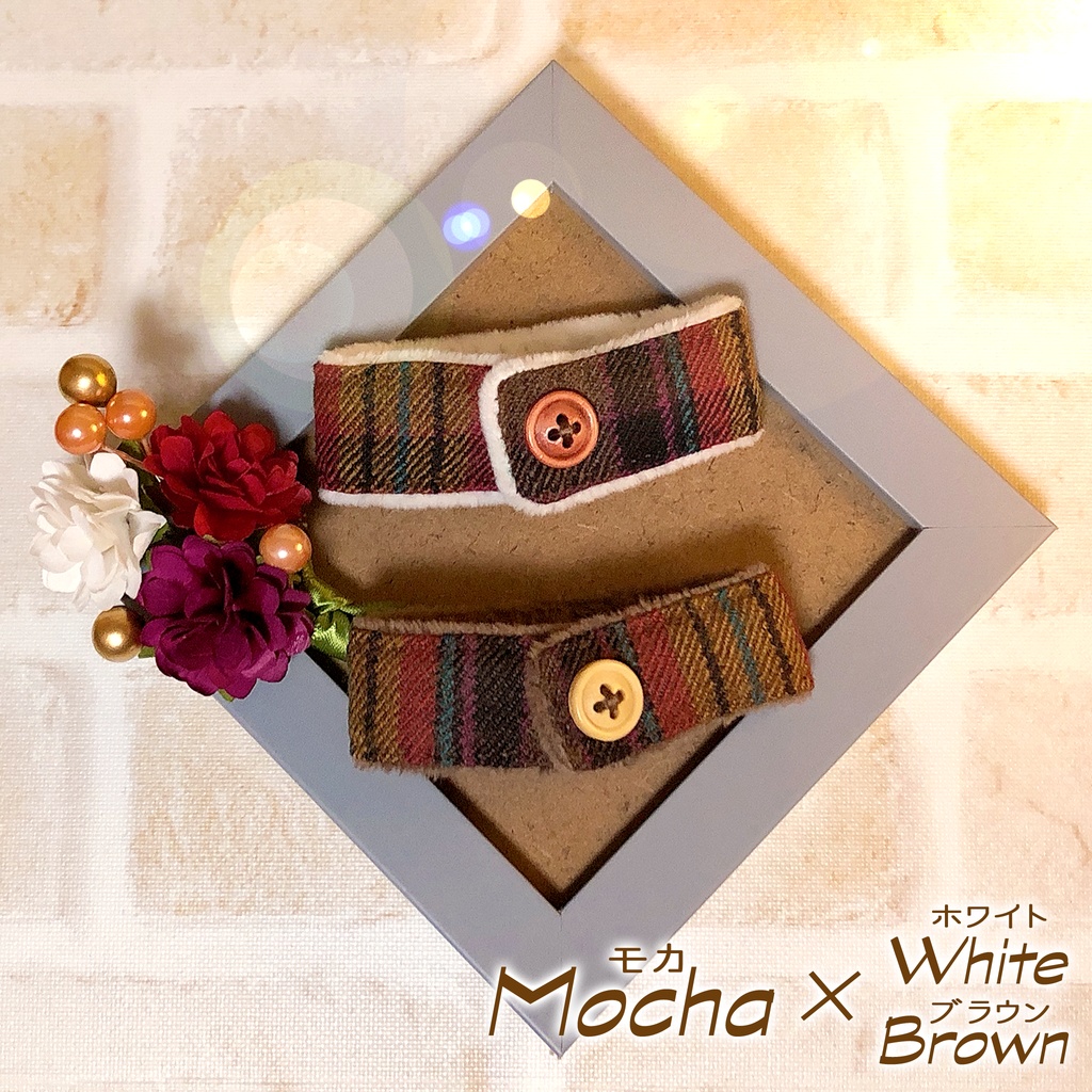 ボタン付きチェックスヌード(裏ボア)