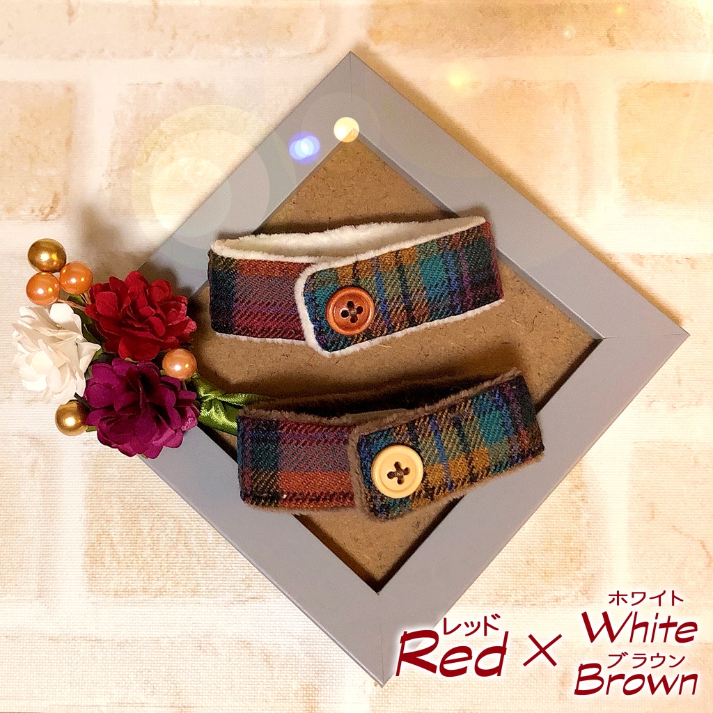 ボタン付きチェックスヌード(裏ボア)