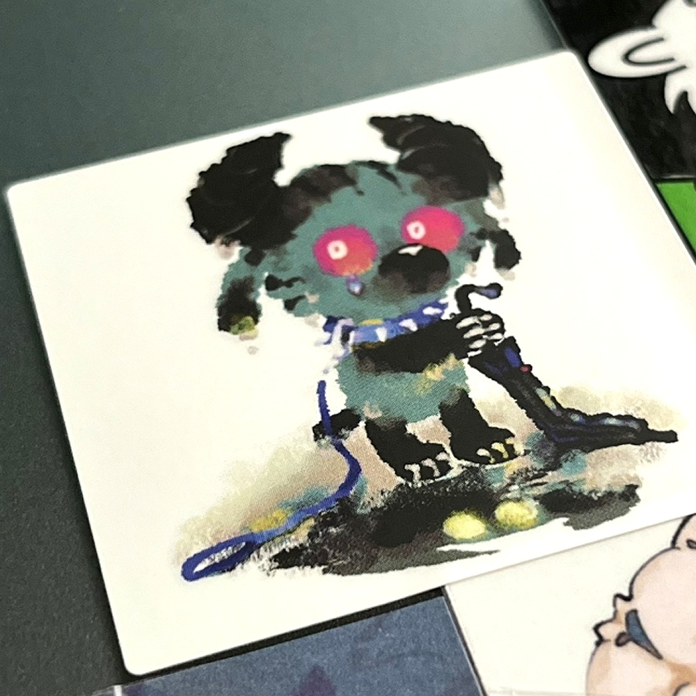 傘が折れた シール