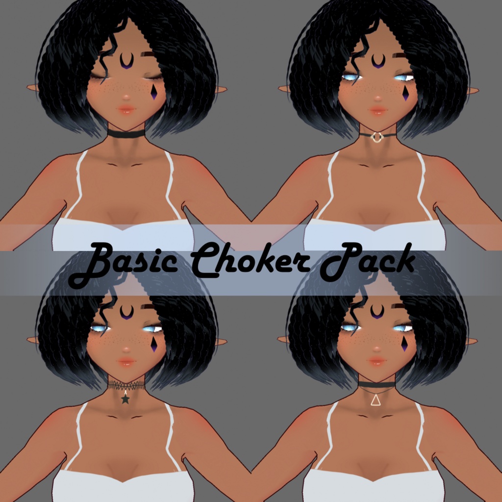 [Vroid] Basic Choker Pack