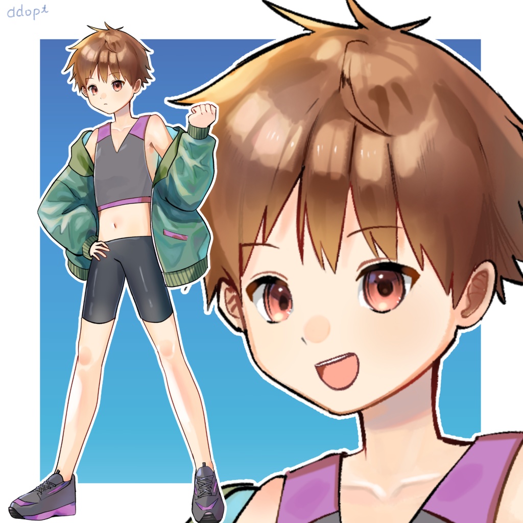 【表情10種】スポーティ男子