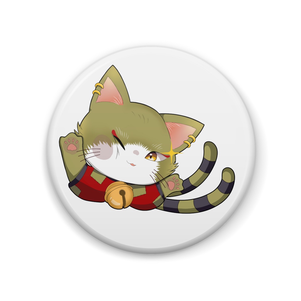 猫葉(猫の姿)　缶バッジ
