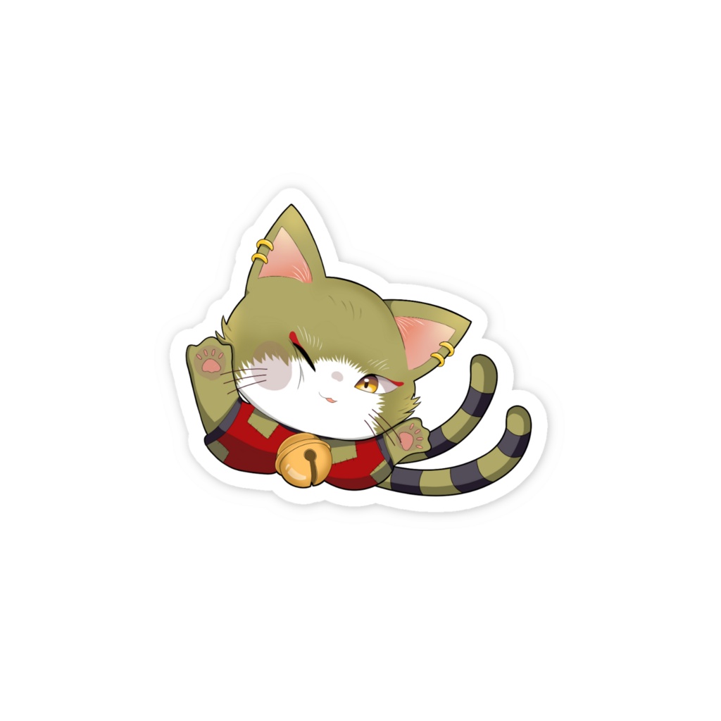 猫葉(猫の姿) スマホステッカー