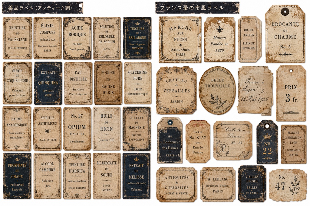 KPC No.2 French Vintage Labels