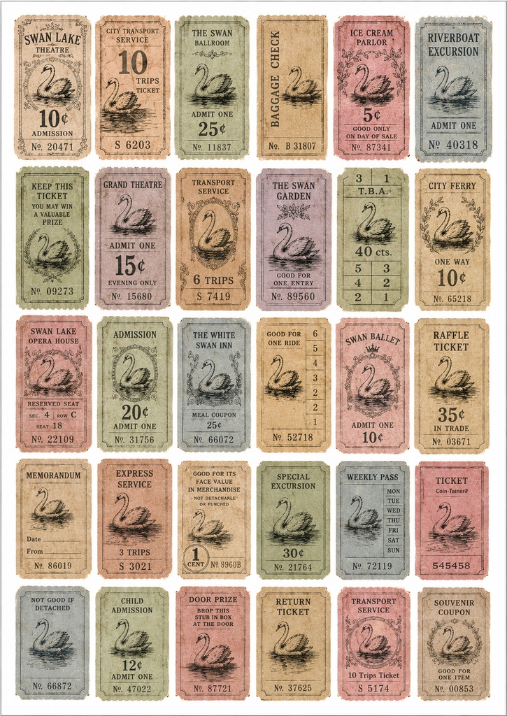 Maison Vintage Swan Ticket Collection