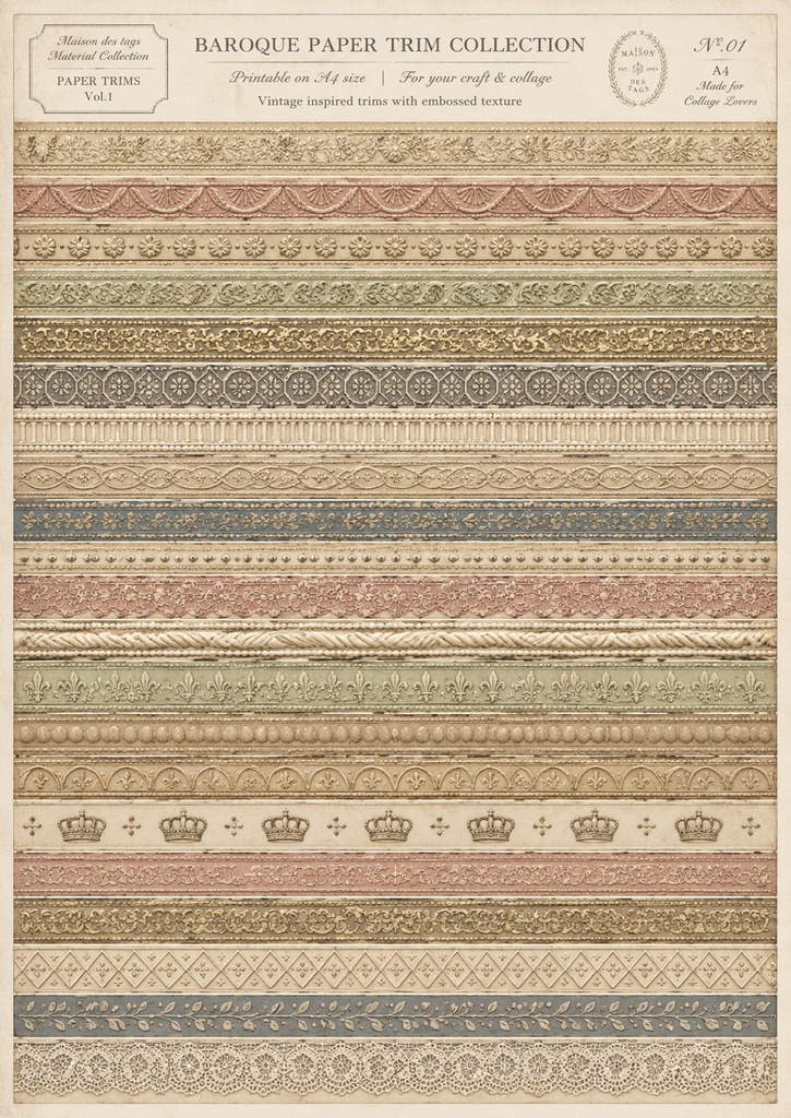 Maison Material Collection Paper Trims Vol.1-Baroque