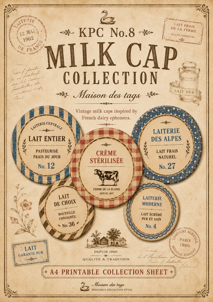 KPC No.8 MILK CAP COLLECTION