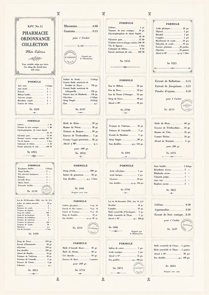 KPC No.11  PHARMACIE ORDONNANCE COLLECTION