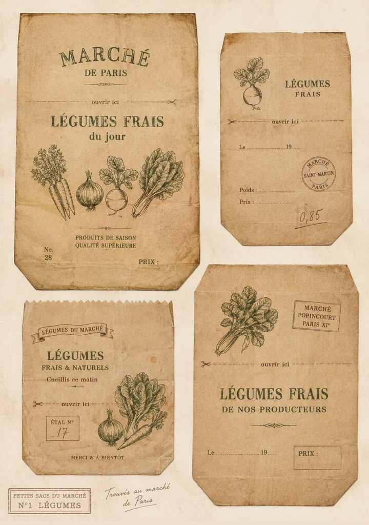 KPC Marché Paper Bag Collection No.1 — LÉGUMS