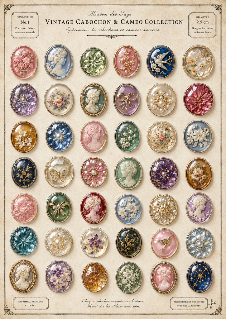 Vintage Cabochon & Cameo Collection