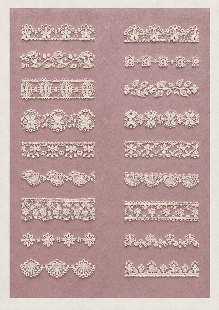 Vintage Lace Sample Collection|ヴィンテージレース素材 A4