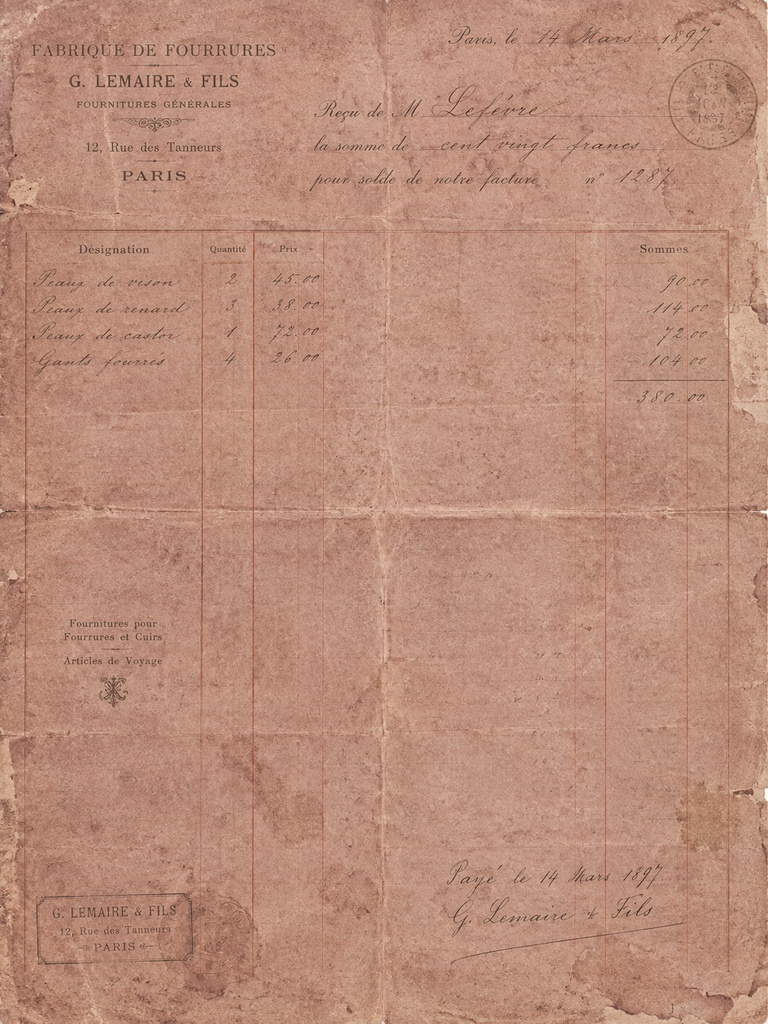 Maison Pink Document 03  ローズブラウンの古い帳簿｜Vintage Ledger Printable
