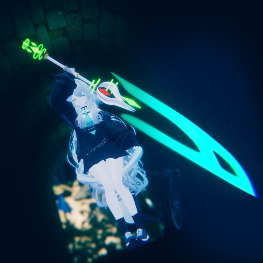 【VRChat向け3Dモデル・MA対応】魔導杖剣《アストラルヴェイン》