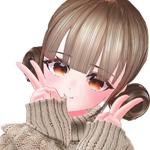 【10アバター対応】 Natural Bun Hair