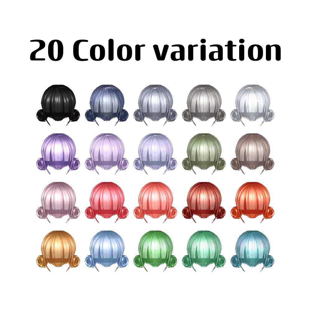 【10アバター対応】 Natural Bun Hair