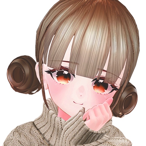 【10アバター対応】 Natural Bun Hair