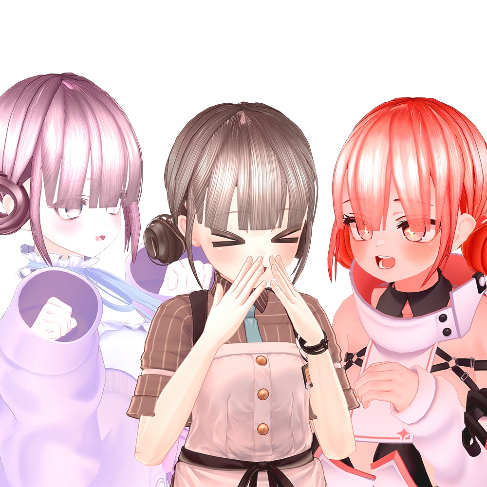 【10アバター対応】 Natural Bun Hair