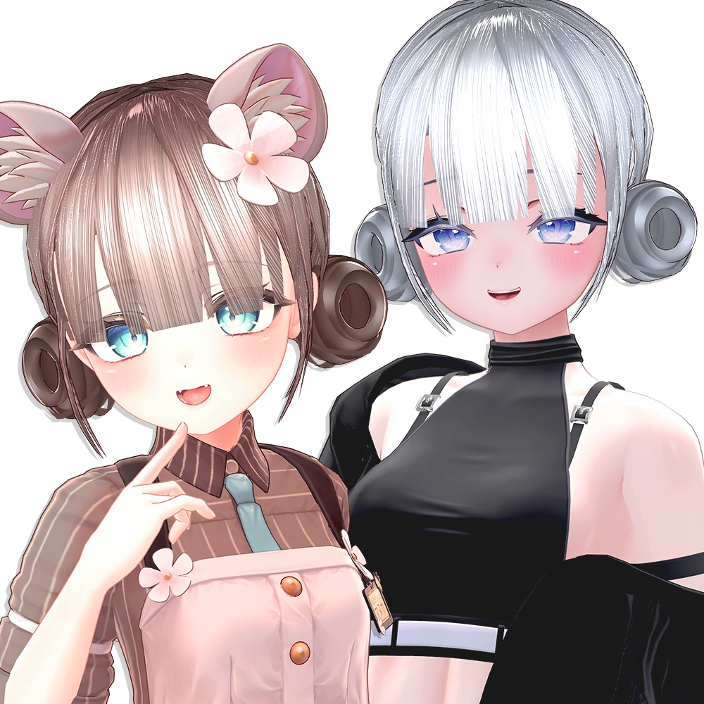 【10アバター対応】 Natural Bun Hair