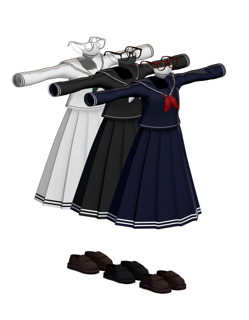 【5アバター対応】 Old School Sailor | 세라복