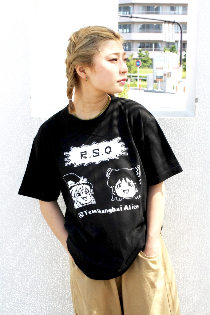 ゆっくり霊夢＆魔理沙 RSOコラボレーションＴシャツ（黒）