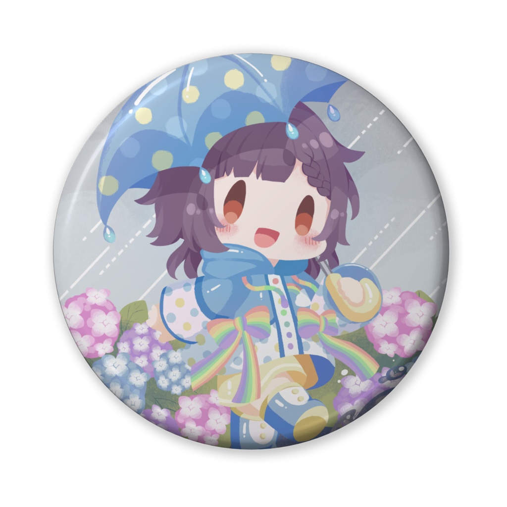 雨の日むぎゅべー缶バッジ