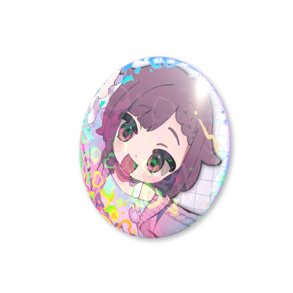 【2周年記念】むぎゅべーホログラム缶バッジ