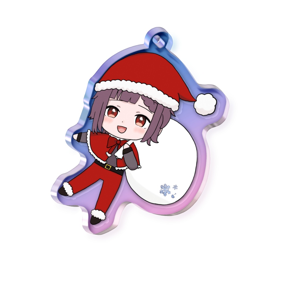 サンタむぎゅべーオーロラアクリルキーホルダー