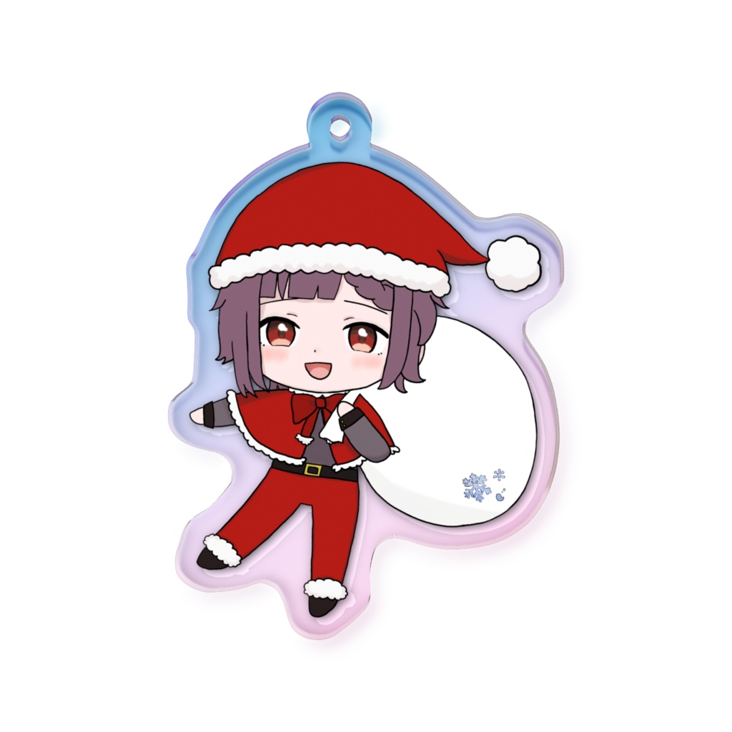サンタむぎゅべーオーロラアクリルキーホルダー