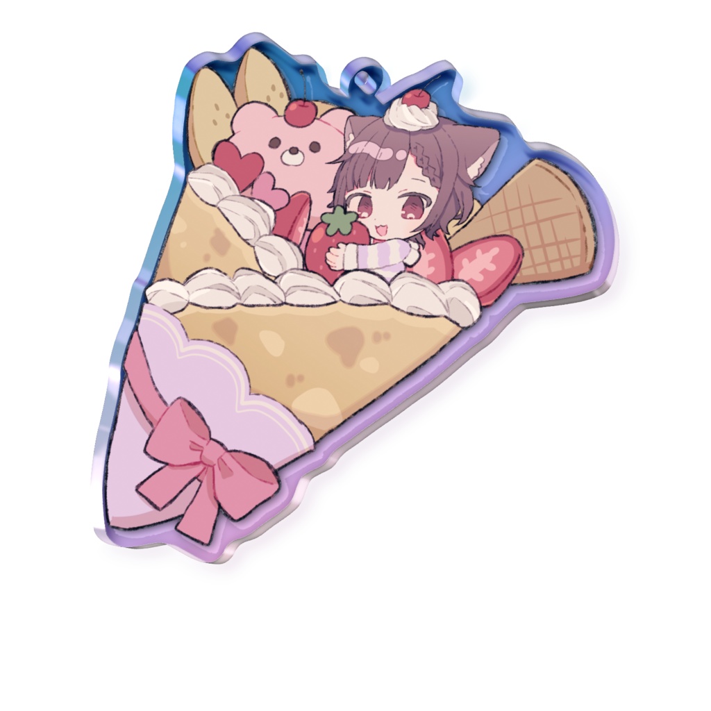 クレープむぎゅべー オーロラアクリルキーホルダー