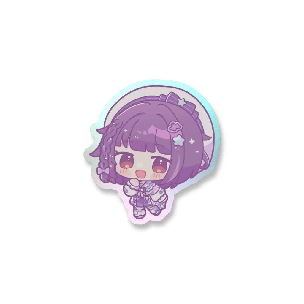【3周年記念グッズ】むぎゅべーオーロラスマホステッカー