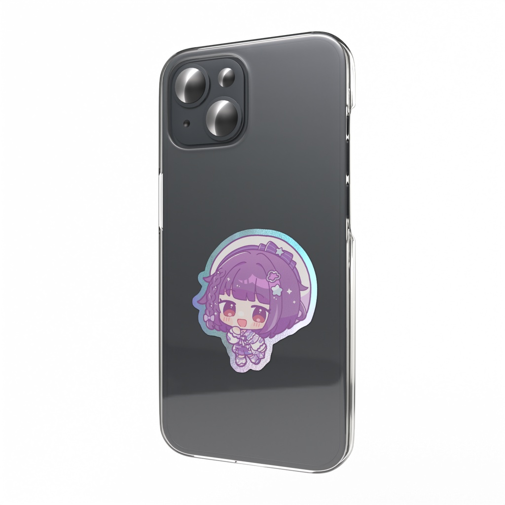 【3周年記念グッズ】むぎゅべーオーロラスマホステッカー 