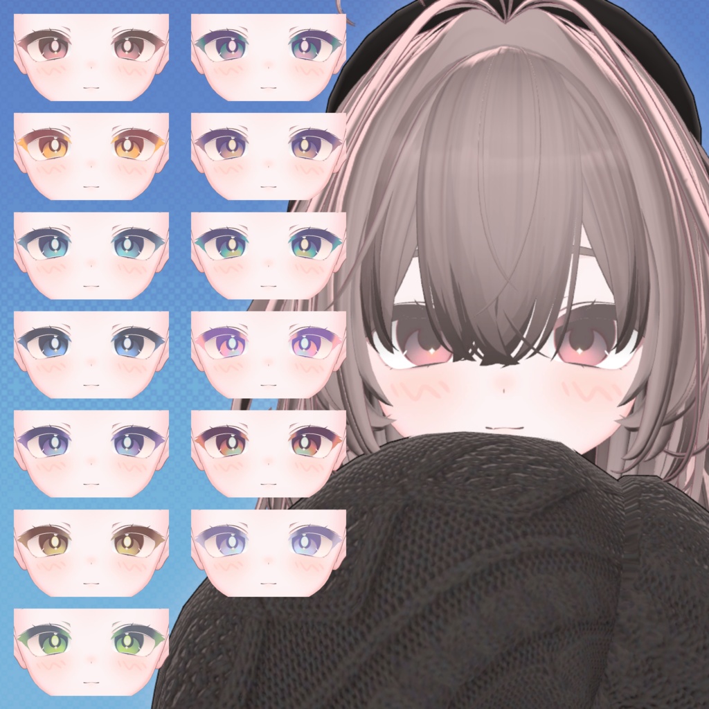 ◇ 【輝夜/kaguya】 SimpleMakeup(EyeTexture+Makeup+BodyTexture+Animation) ◇
