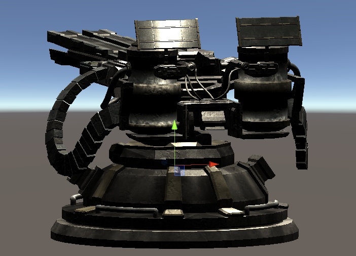 3Dモデル_サイバーパンクなレールガン(大砲)