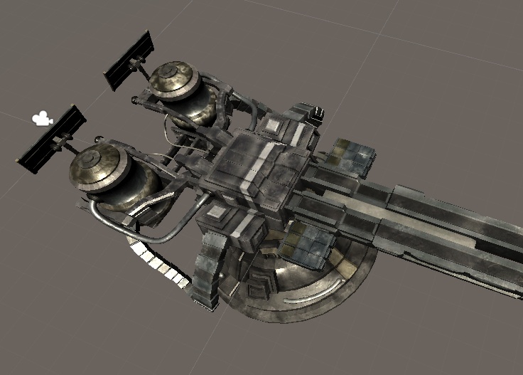 3Dモデル_サイバーパンクなレールガン(大砲)