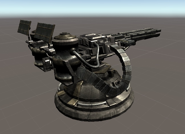 3Dモデル_サイバーパンクなレールガン(大砲)