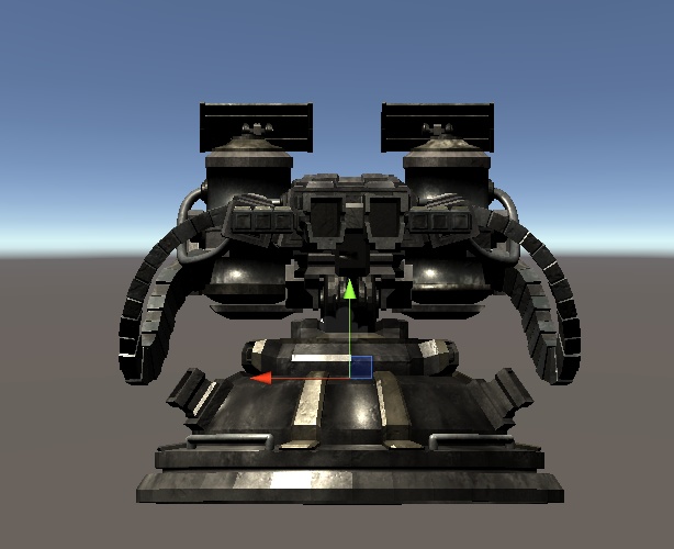 3Dモデル_サイバーパンクなレールガン(大砲)