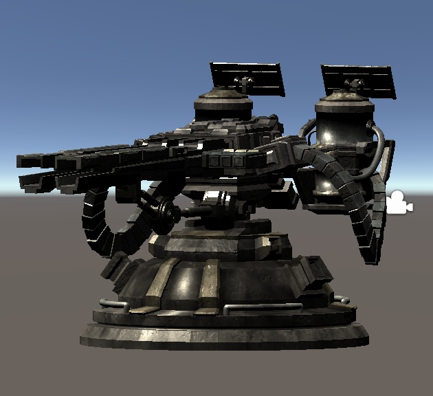 3Dモデル_サイバーパンクなレールガン(大砲)