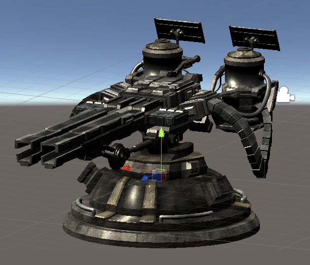 3Dモデル_サイバーパンクなレールガン(大砲)