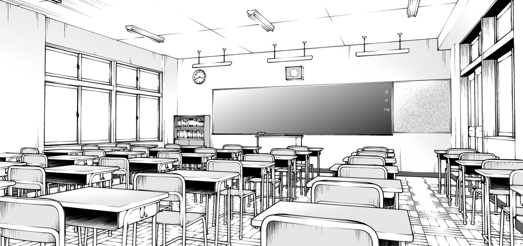 クリップスタジオ 学校の教室 背景3d素材セット Digiman Booth