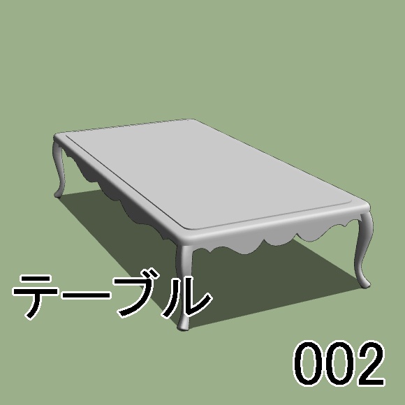 【クリップスタジオ】テーブル椅子3D素材セット