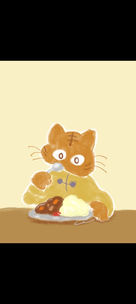 【ポストカード】カレーねこ